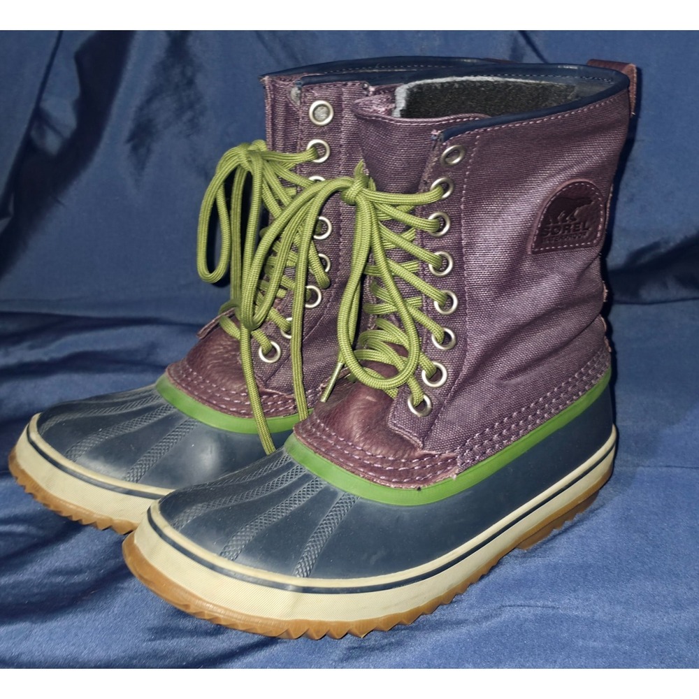 Sorel‎ Insulated Waterproof Purple Blue Women's 1964 Premium T CVS Boot Sz 8